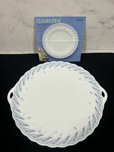 ノリタケ 27cm 耳付きケーキ皿 ケーキ皿 食器 洋食器 花柄 大皿 プレート Noritake 箱付き ボーンチャイナ