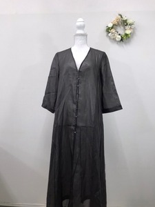 2301　【　ＮＯＢＬＥ　日本制】　シースルー　ロングシャツ　サイズ表記が無い為採寸ご覧下さい　色：ブラウン