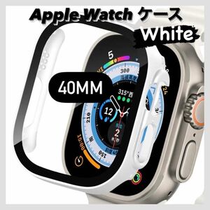 ★アップルウォッチ★カバー ★40㎜ ★Applewatch ★ケース ★バンド★ ホワイト★韓国★アップルウォッチケース★