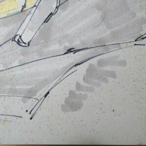 かわぐちかいじ先生 肉質画 カラーイラスト 直筆サイン色紙 「ジパング 角松 洋介」の画像4