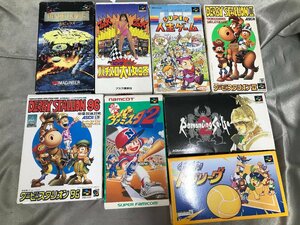 03-07-203 ◎BE　中古品　ゲーム テレビゲーム ゲームカセット スーパーファミコン スーファミ 箱入り 8点セット 人生ゲームなど