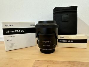 SIGMA シグマ 35mm F1.4 DG HSM Art ニコンF用 USB DOCK UD-01 デジタル一眼レフ カメラ 単焦点レンズ 