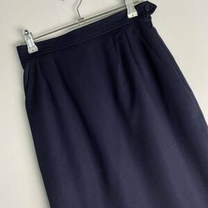 [ Yves Saint-Laurent skirt simple dark color navy old clothes ]