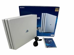 【動作確認済】SONY PS4 Pro 本体 CUH-7200B 1TB グレイシャーホワイト ソニー PlayStation まとめOK