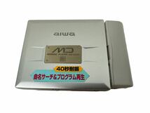 【動作確認済】AIWA AM-HX30 ポータブルMDプレーヤー リモコン付き レア アイワ_画像2