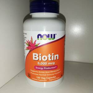  biotin 5000mcg 120beji Capsule NOW Foodsnauf-z[ new goods * including carriage ]