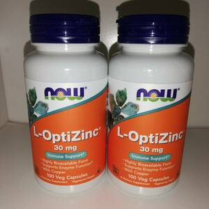 [2 piece set ] zinc 30mg L- Opti zinc height suction 100beji Capsule NOW Foodsnauf-z[ new goods * including carriage ]