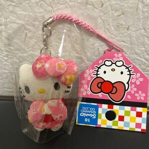 ハローキティ  ちりめん 着物根付け 3Pクリーナーストラップ 3個セット Hello Kitty サンリオ ★未使用★の画像7