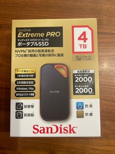 新品未開封！SanDisk Extreme PRO ポータブルSSD 4TB