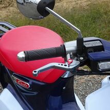 c6 グレー(赤) ブレーキレバー 6段階調整 ショート ホンダ スーパーカブC125 CT125ハンターカブ ダックス125 スーパーカブ110(JA59)に適合_画像5