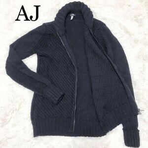 ARMANI JEANS アルマーニ　ドライバーズニット 秋 春 おしゃれジッププル 刻印