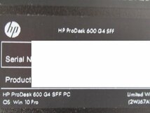 01282 新TTPC 1342m 保証有 HP ProDesk 600 G4 SFF 【 OS無 / Core i7-8700 / 16.0GB / HDD:1TB 】AMD Radeon R7 430_画像9