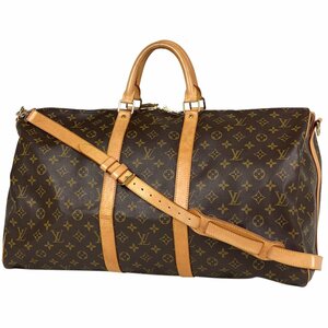 ルイ・ヴィトン Louis Vuitton キーポル バンドリエール 55 ショルダーバッグ ボストンバッグ モノグラム ブラウン M41414 レディース 中古