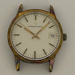 【ジャンク品】eterna matic 自動巻き Cal.12824 ケースのみ 腕時計 自動巻き 【中古】