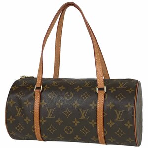 ルイ・ヴィトン Louis Vuitton パピヨン 30 バレルバッグ 筒型 旧型 ハンドバッグ モノグラム ブラウン M51385 レディース 【中古】