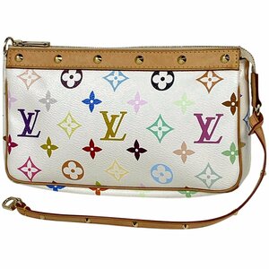 ルイ・ヴィトン Louis Vuitton ポシェット アクセソワール アクセサリーポーチ モノグラムマルチカラー ホワイト M92649 レディース 中古