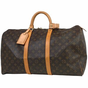 ルイ・ヴィトン Louis Vuitton キーポル 50 ハンドバッグ ビジネス ボストンバッグ モノグラム ブラウン M41426 レディース 【中古】