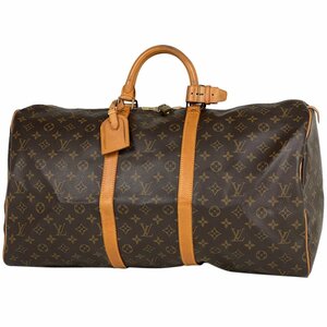 ルイ・ヴィトン Louis Vuitton キーポル 55 ハンドバッグ ビジネス ボストンバッグ モノグラム ブラウン M41424 レディース 【中古】