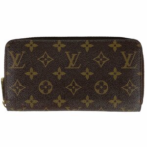 ルイ・ヴィトン Louis Vuitton ジッピー ウォレット ラウンドファスナー 長財布 モノグラム ブラウン フューシャ M41895 レディース 中古