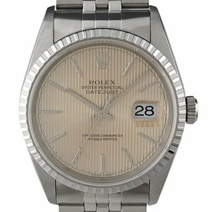 ロレックス ROLEX デイトジャスト タペストリー文字盤 16220 腕時計 SS 自動巻き シルバー メンズ 【中古】