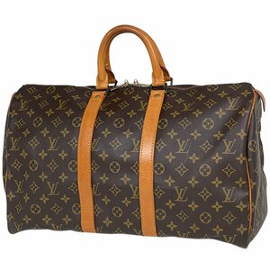 ルイ・ヴィトン Louis Vuitton キーポル 45 ハンドバッグ 旅行 ビジネス ボストンバッグ モノグラム ブラウン M41428 レディース 【中古】