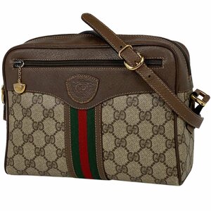 【ジャンク品】 グッチ GUCCI GG柄 ショルダーバッグ オールドグッチ 001560852 ショルダーバッグ コーティングキャンバス ブラウン 中古