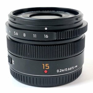 パナソニック Panasonic LEICA DG SUMMILUX 15mm F1.7 ASPH. 一眼カメラ用レンズ（オートフォーカス） 【中古】