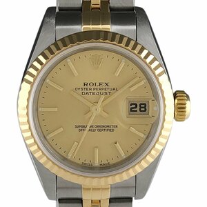 ロレックス ROLEX デイトジャスト 79173 腕時計 SS YG 自動巻き シャンパンゴールド レディース 【中古】