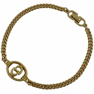 Кристиан Dior Christian Dior Logo Bracelet Bracelet Oval Motif Bracelet GP Goled Ladies [Используется]