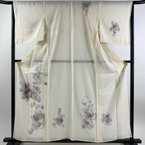  tsukesage length 158cm sleeve length 66.5cm M light thing .. what . bokashi cream silk beautiful goods preeminence goods [ used ]