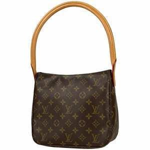 ルイ・ヴィトン Louis Vuitton ルーピング MM 肩掛け ワンショルダー ショルダーバッグ モノグラム ブラウン M51146 レディース 【中古】