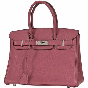 エルメス HERMES バーキン 30 ハンドバッグ レザー ピンク □O レディース 【中古】