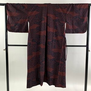  door garment length 132.5cm sleeve length 64.5cm M pongee ground .. what . red purple silk beautiful name of product goods [ used ]