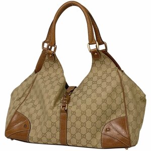  Gucci GUCCI новый Jackie line ручная сумочка GG рисунок сумка на плечо GG парусина Brown 124404 женский [ б/у ]