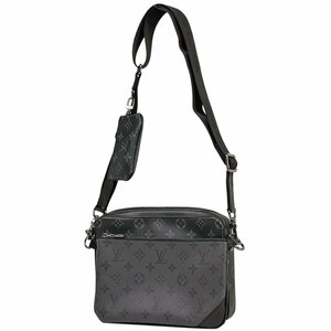 ルイ・ヴィトン Louis Vuitton トリオ メッセンジャー リバース ポーチ ショルダー モノグラムエクリプス ブラック グレー M69443 中古