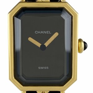 シャネル CHANEL プルミエール Mサイズ H0001 腕時計 SS レザー クォーツ ブラック レディース 【中古】