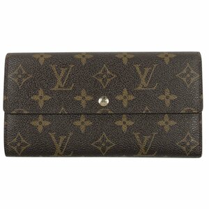 ルイ・ヴィトン Louis Vuitton ポルトフォイユ サラ 札入れ 小銭入れ 二つ折り 長財布 モノグラム ブラウン M61734 レディース 【中古】