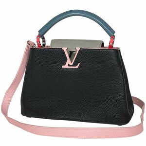 ルイ・ヴィトン Louis Vuitton カプシーヌ BB 2WAY ハンドバッグ レザー ノワール(ブラック)ガレ(グレー) レディース 【中古】