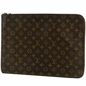 ルイ・ヴィトン Louis Vuitton ポッシュ ドキュマン セカンドバッグ クラッチバッグ モノグラム ブラウン M53456 メンズ 【中古】