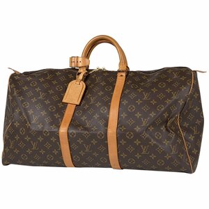 ルイ・ヴィトン Louis Vuitton キーポル 55 ハンドバッグ 出張 ビジネス ボストンバッグ モノグラム ブラウン M41424 レディース 【中古】