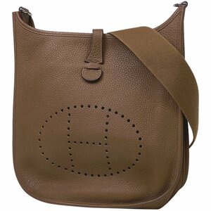 エルメス HERMES エヴリン 1 PM パンチング Hロゴ ショルダーバッグ トリヨンクレマンス ブラウン □M レディース 【中古】