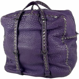 【在庫一掃】 ボッテガヴェネタ BOTTEGAVENETA レザー トートバッグ ステッチ ハンドバッグ トートバッグ レザー パープル 【中古】