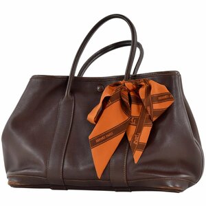 【在庫一掃】 エルメス HERMES ガーデンパーティ TPM ハンドバッグ トートバッグ レザー ブラウン □I 【中古】