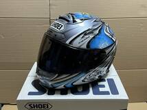 SHOEI　７４　X-TWELVE　DAIJIRO　シルバー　ブルー　TC-６　ヘルメット　L サイズ　限定　銀　青　ミラー シールド　大治郎 X-１２　美品_画像1