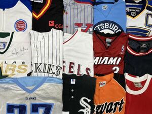 USA old clothes . game shirt team thing 14 pieces set set sale 1 jpy start . sale America old clothes uniform Professional Baseball 