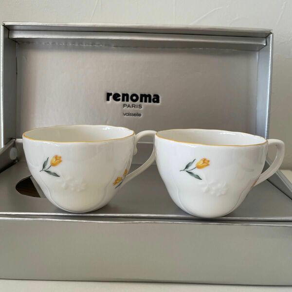 renoma paris レノマ　ティーカップ　2個セット　チューリップ柄
