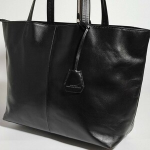 美品 ユナイテッドアローズ トートバッグ 本革 レザー UNITED ARROWS ブラック 黒 ビジネス ブリーフケース メンズ 大容量 仕事 A4 肩掛け