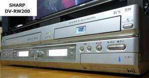 SHARP シャープ DV-RW200 VHS 一体型 DVDレコーダー DVD再生 VHS再生 動作確認