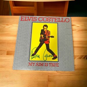 Elvis Costello L screw *kos terrorism with autograph LP record free shipping 
