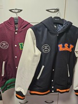 2着 2色 セット STUSSY ステューシー スタジャン ブラック マルーン XLサイズ_画像2